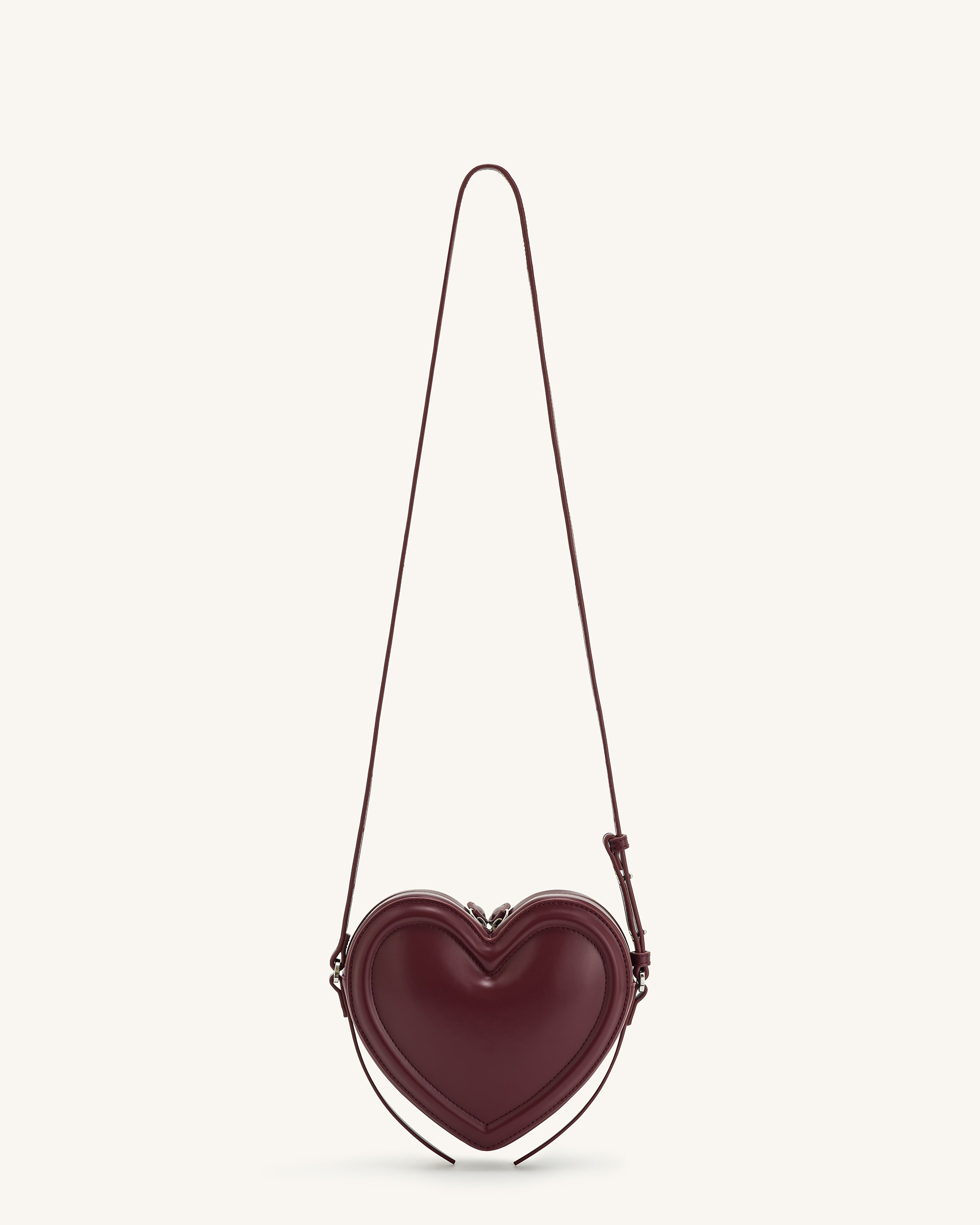 Arlene Heart Shaped Bag - Claret - Image 4
