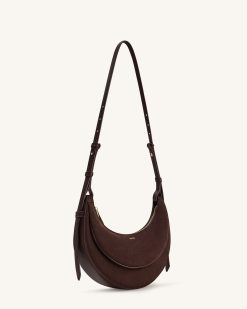 Alternative view of Sharon Faux Suede Crossbody Bag - Coffee Brown