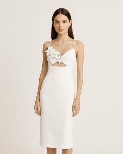 Alternative view of Bloom-Cut Contour Dress - White