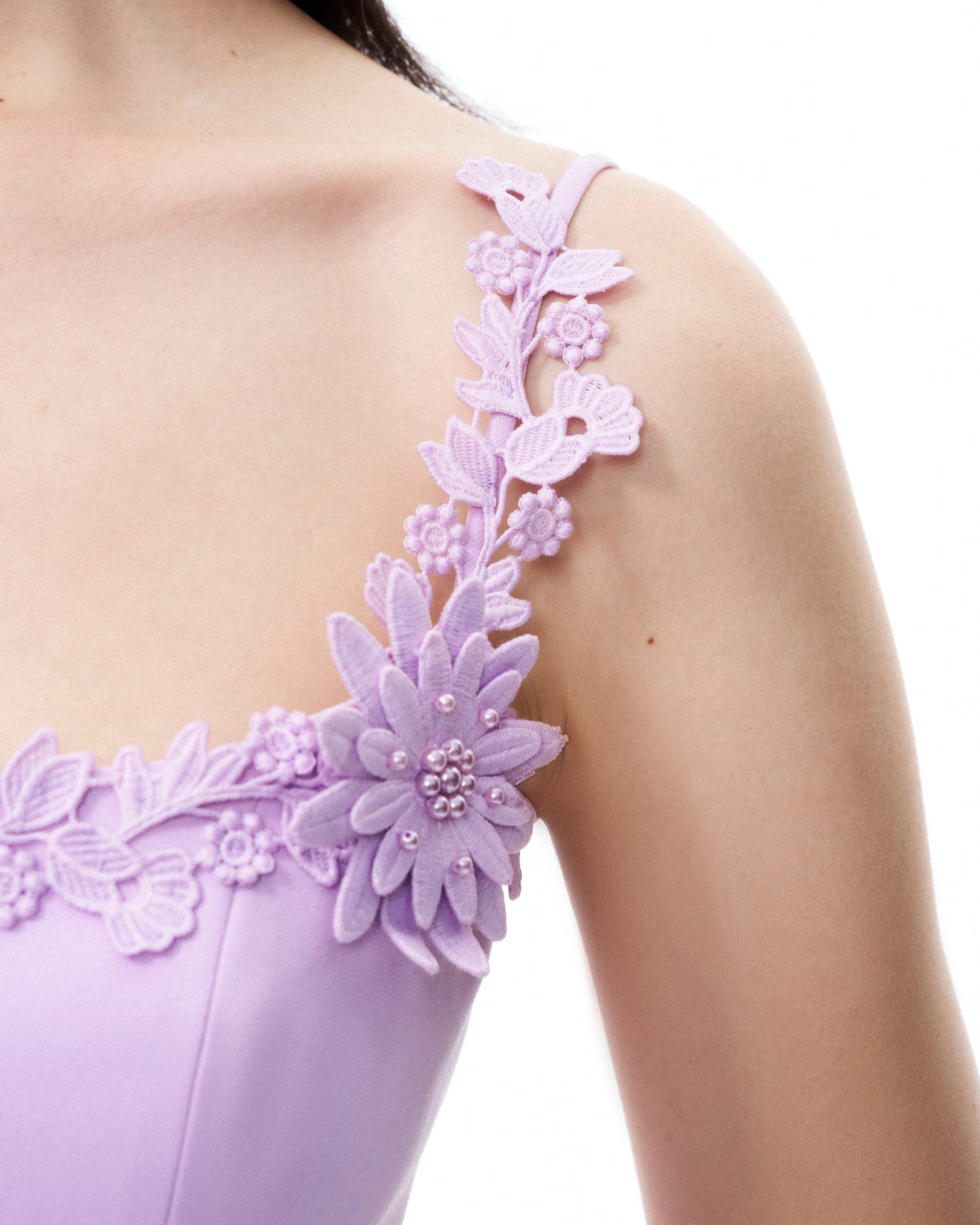 Mirabelle 3D Floral Mini Dress - Purple - Image 6