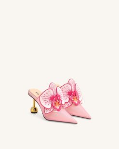 Alternative view of Sofia Orchid Sphere Heel Mules - Pink