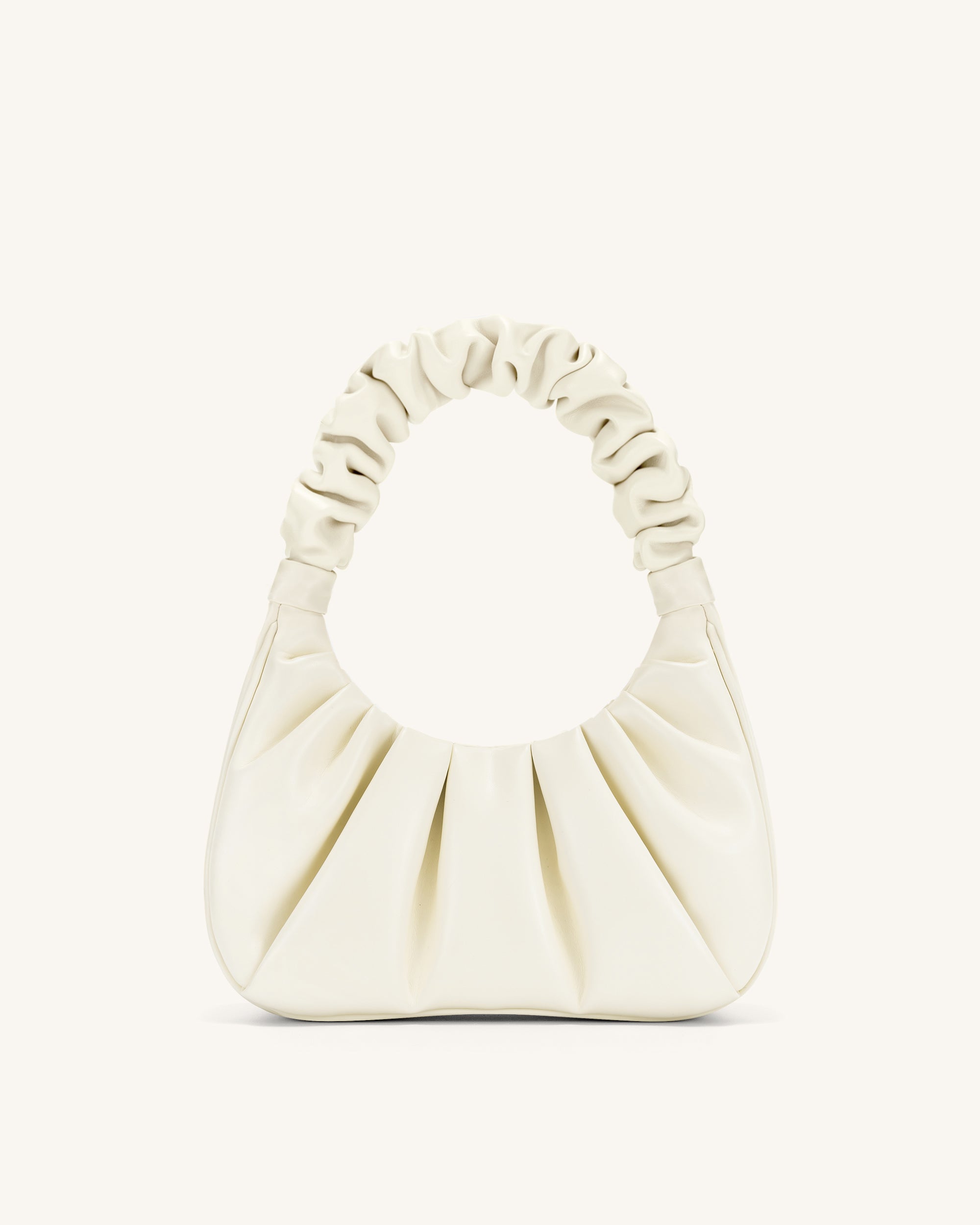 Gabbi Ruched Hobo Handbag - White - Image 3