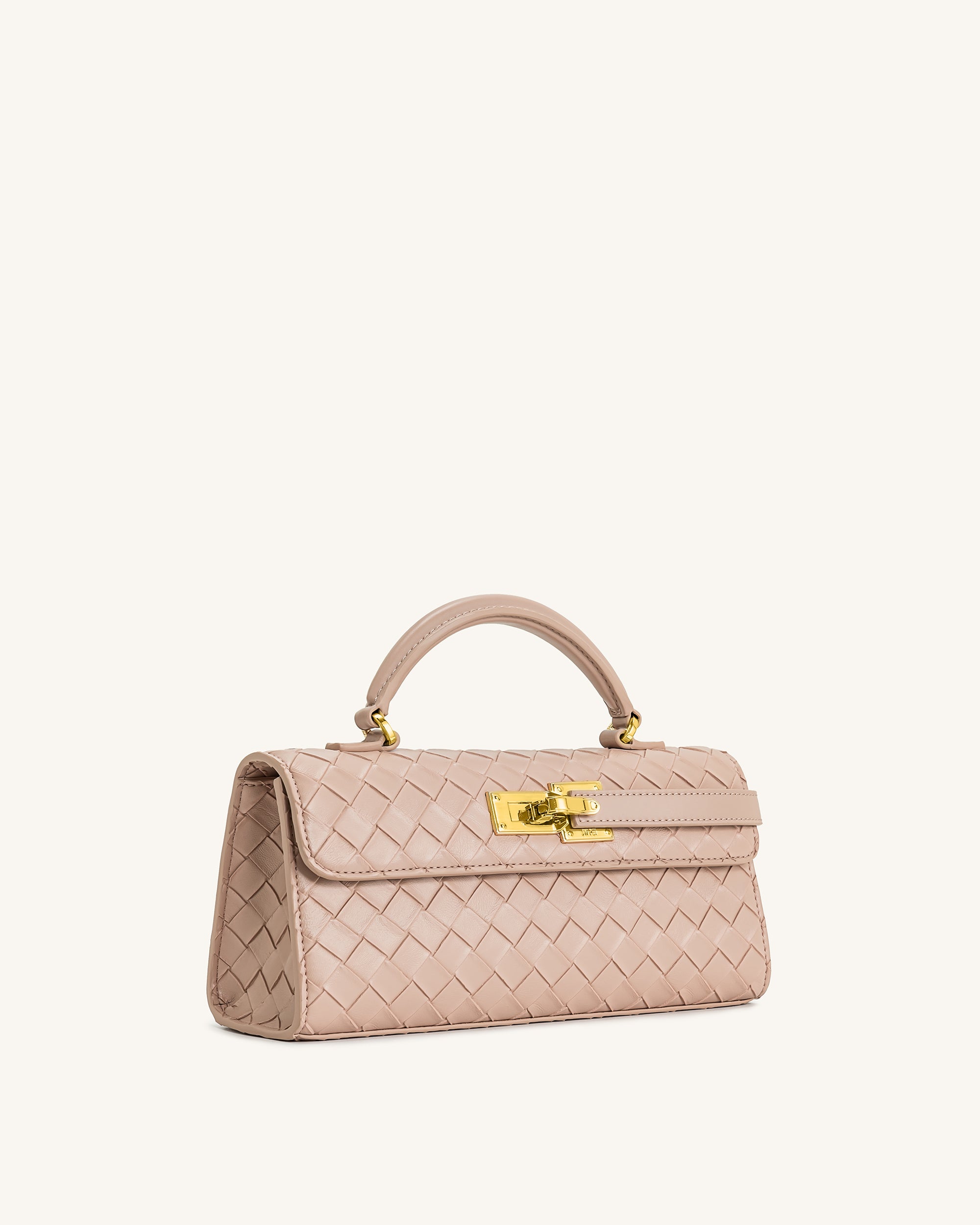 Keyla Weave Texture Top Handle Bag - Pink - Image 2