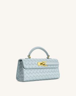 Alternative view of Keyla Weave Texture Top Handle Bag - Blue