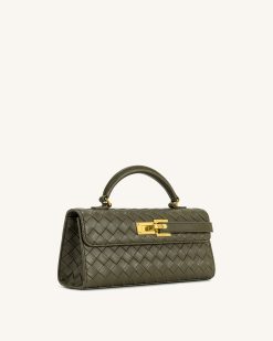 Alternative view of Keyla Weave Texture Top Handle Bag - Olive Green