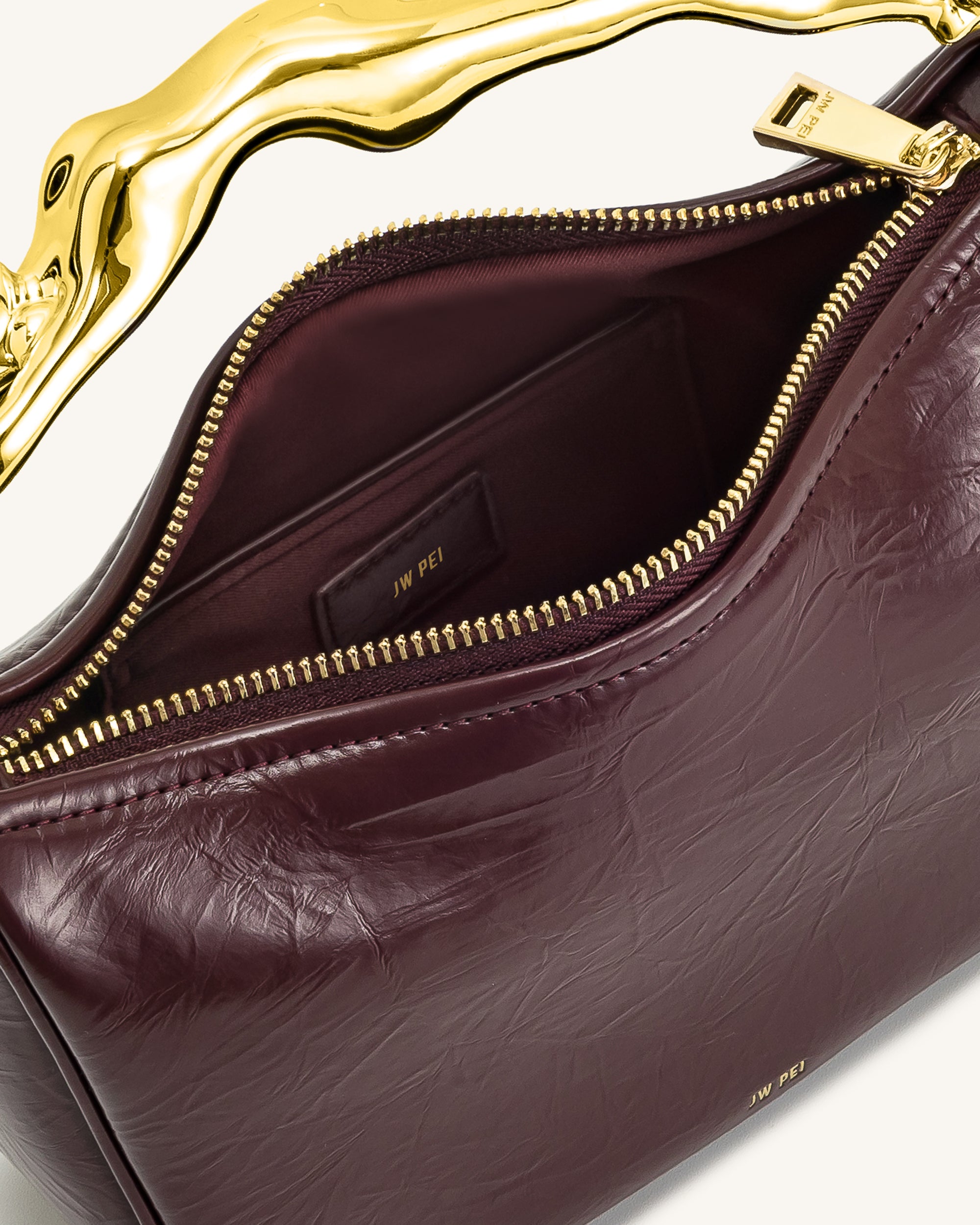 Jenny Human-shaped Handle Handbag - Deep Burgundy - Image 5