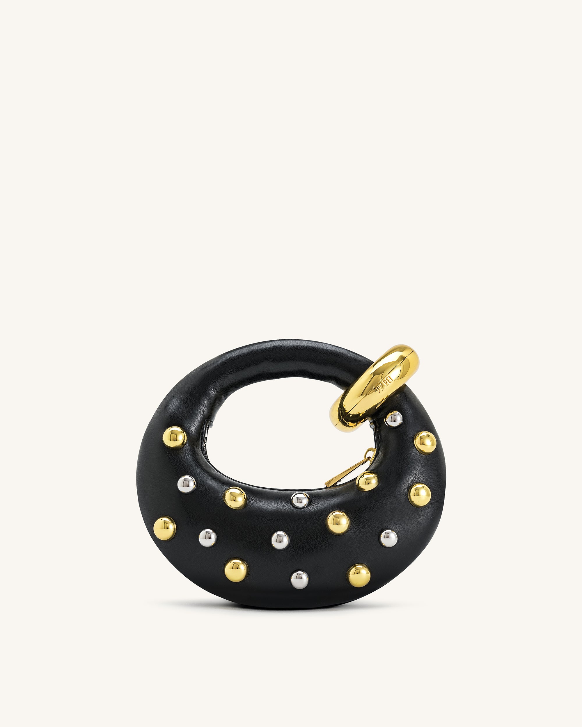 Abacus Studded Mini Top Handle Bag - Black - Image 3