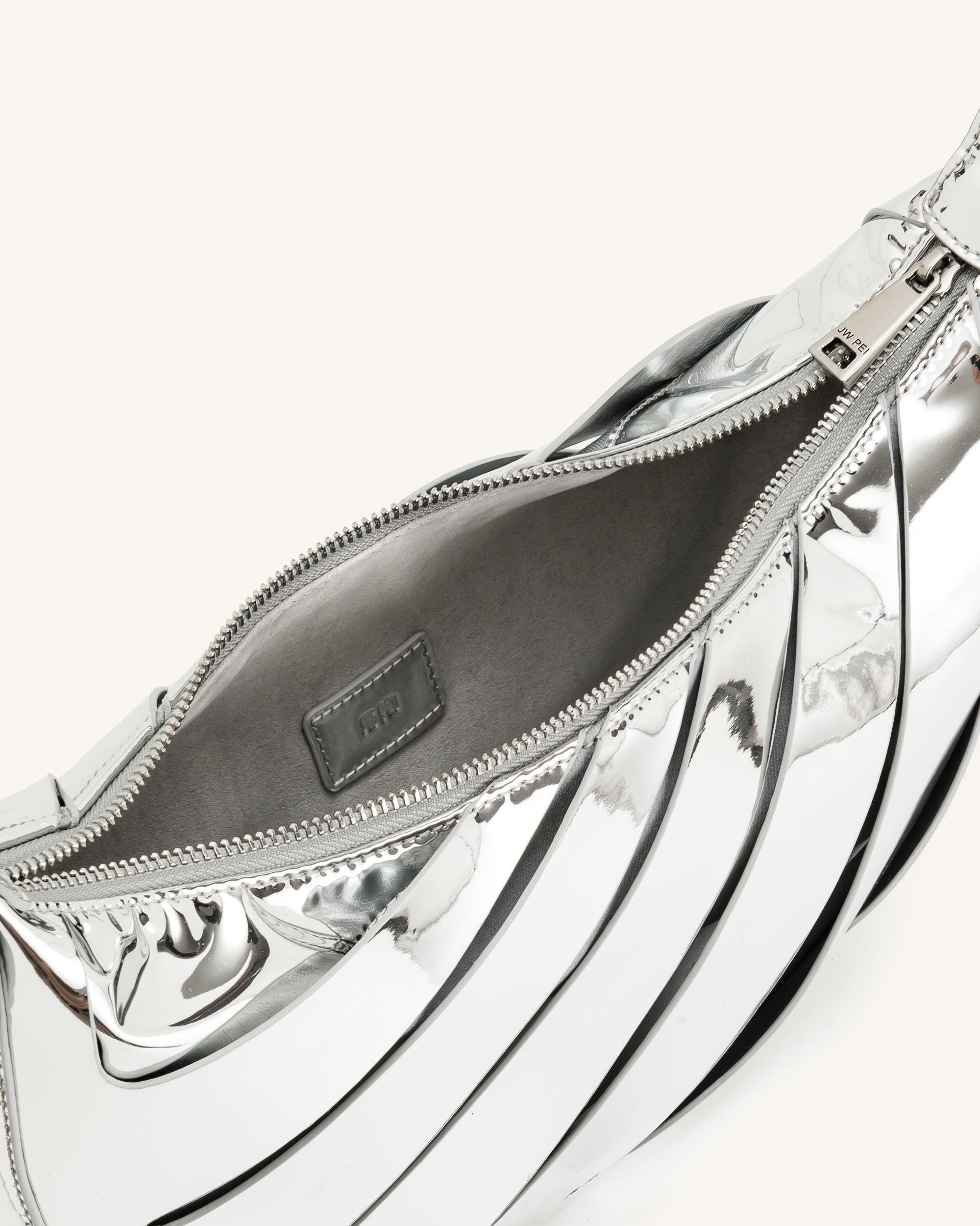 Jana Hollow Out Shoulder Bag - Silver - Image 5