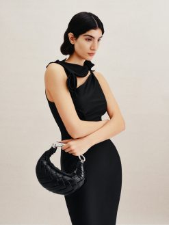 Alternative view of Orla Weave Handbag - Black
