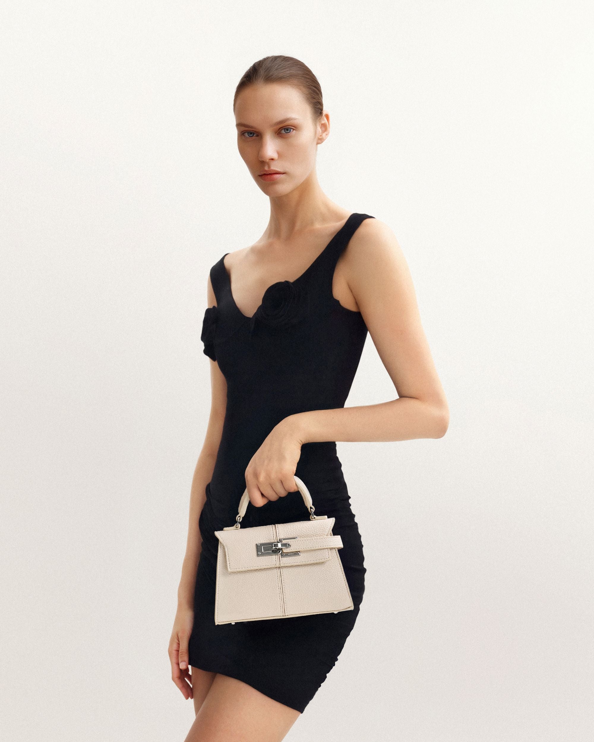Elise Top Handle Bag - White - Image 2