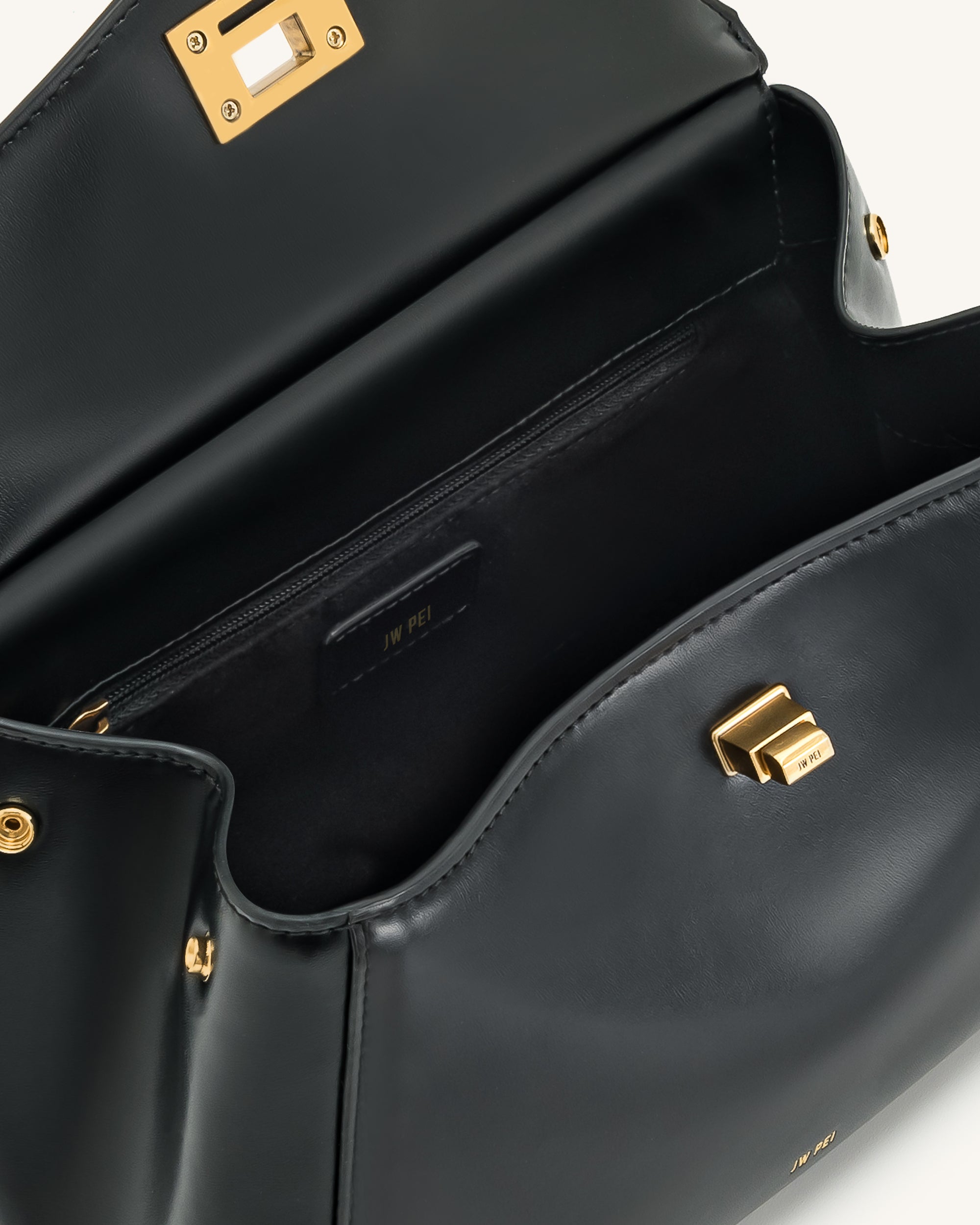 Lucia Classic Top Handbag - Black - Image 5