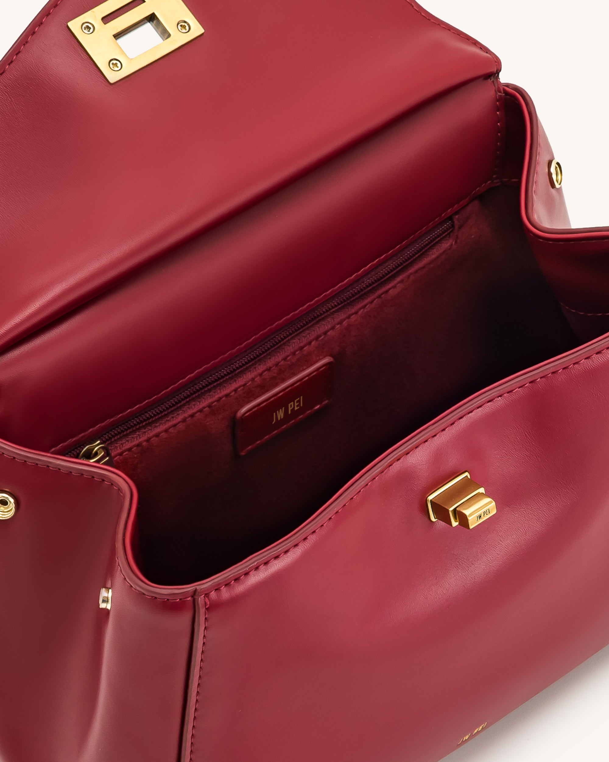 Lucia Classic Top Handbag - Claret - Image 5