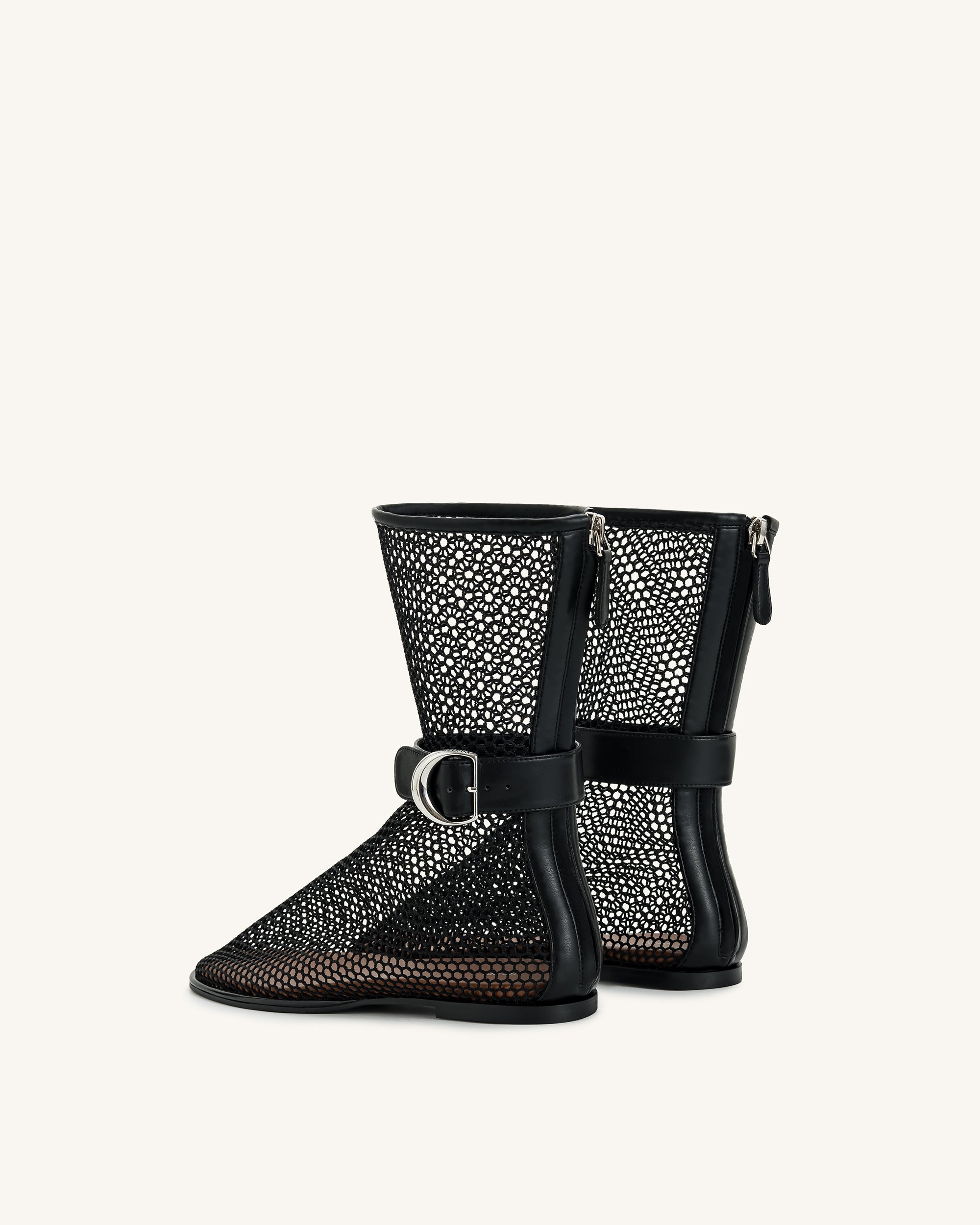 Sophia Mesh Boots - Black - Image 3