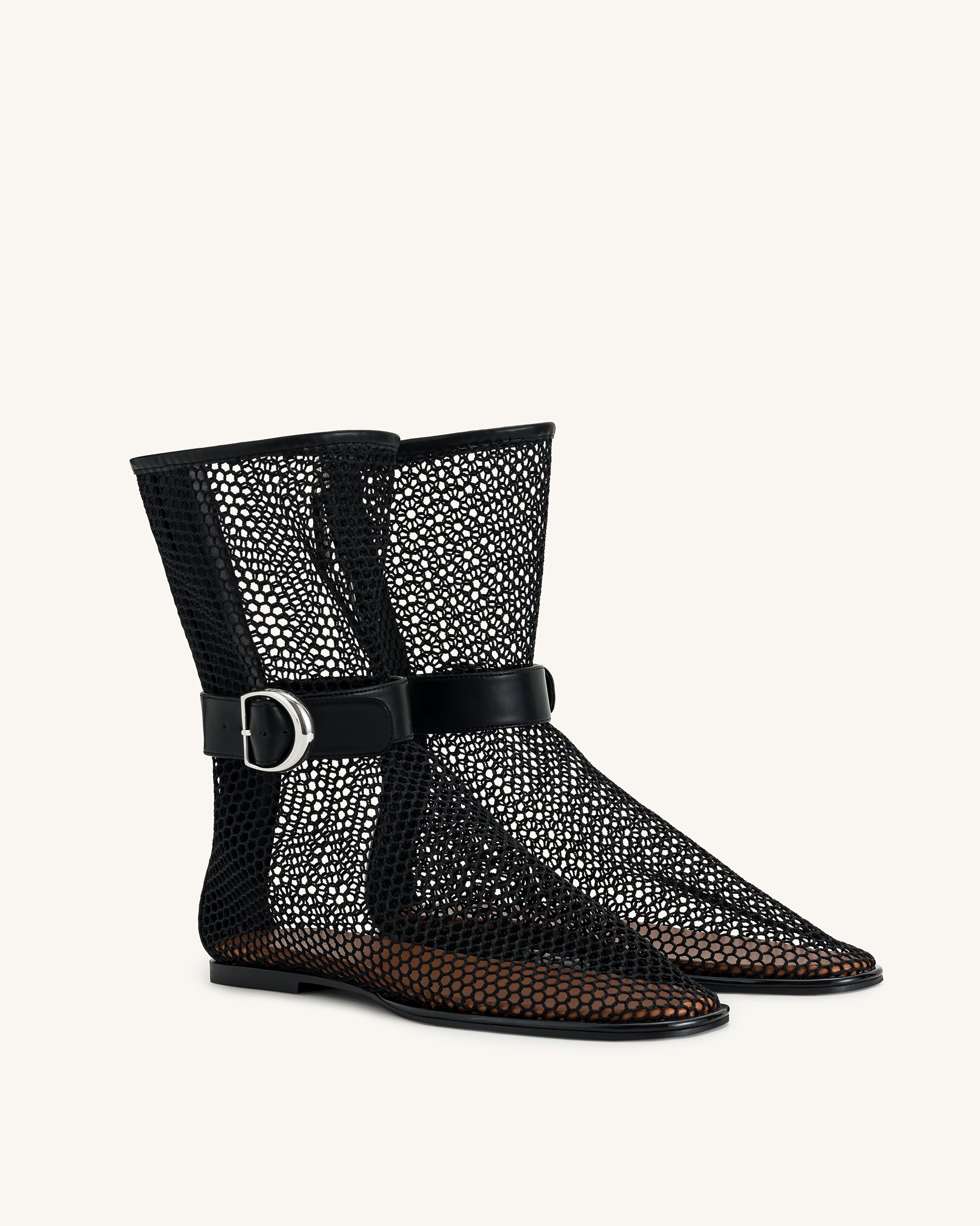 Sophia Mesh Boots - Black - Image 2