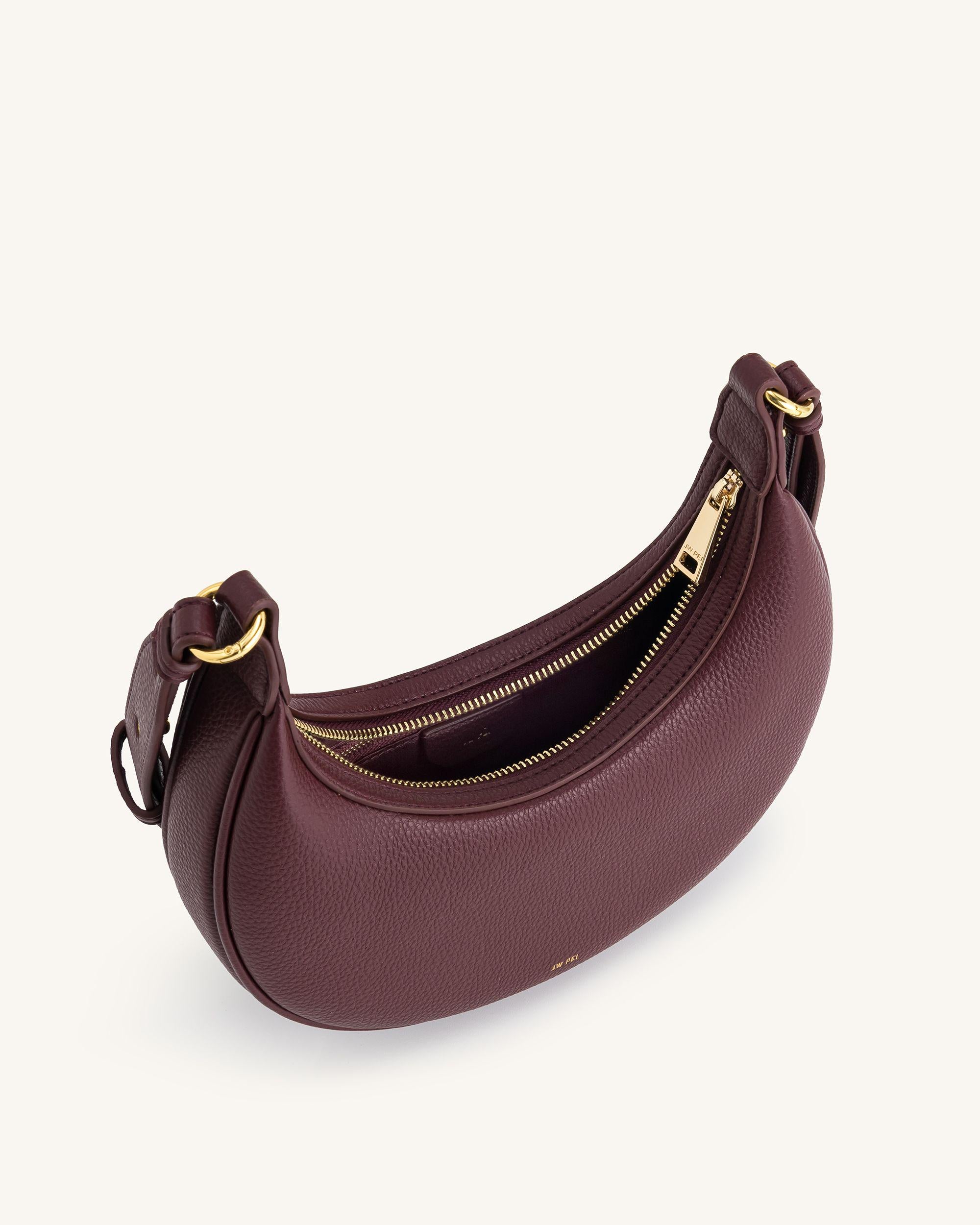 Carly Medium Shoulder Bag - Deep Claret - Image 4