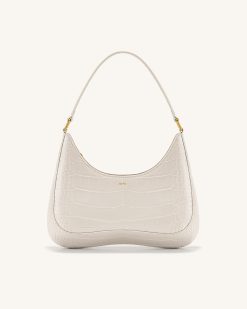 Ruby Shoulder Bag - White Croc