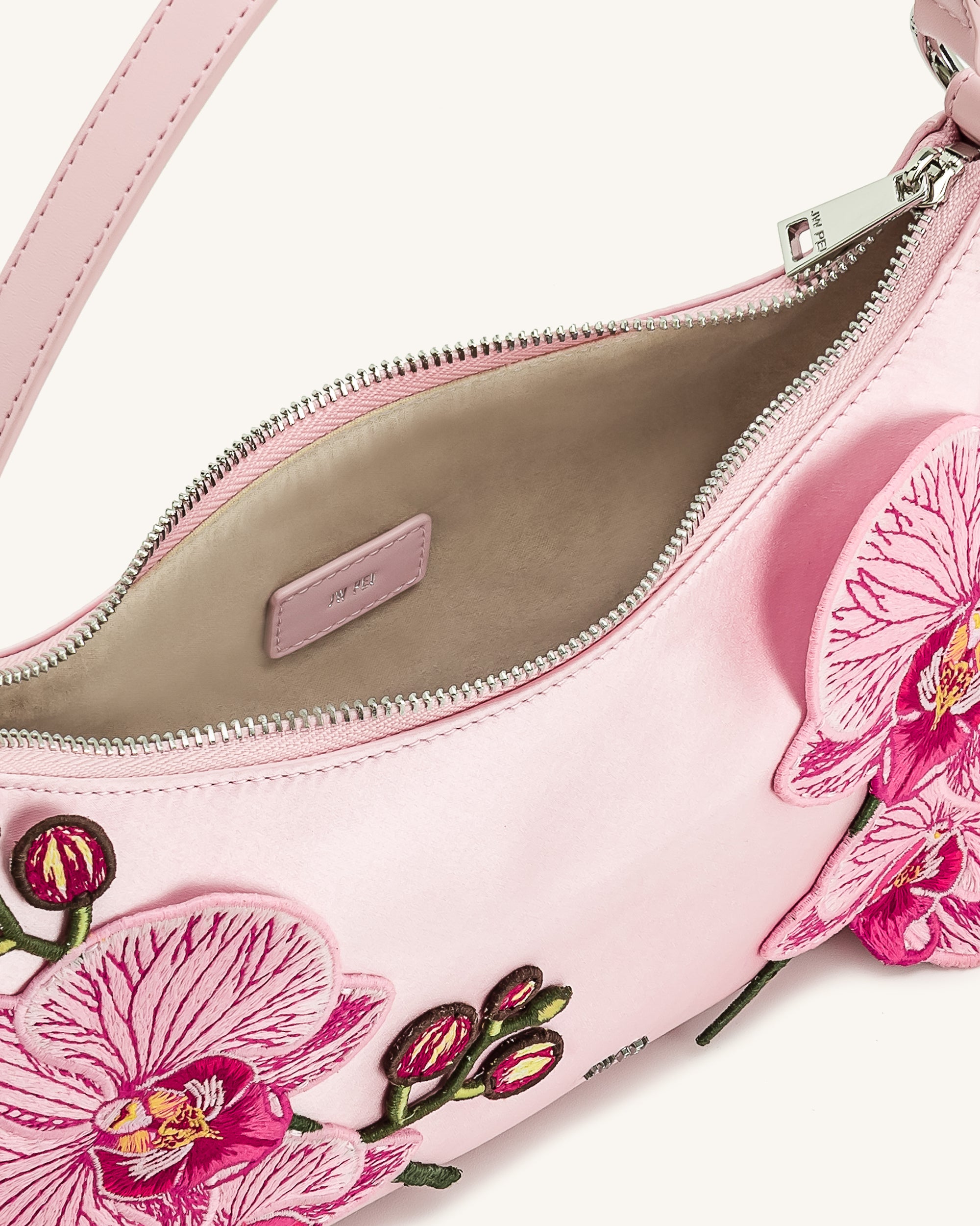 Lily Orchid Embroidered Shoulder Bag - Pink - Image 4