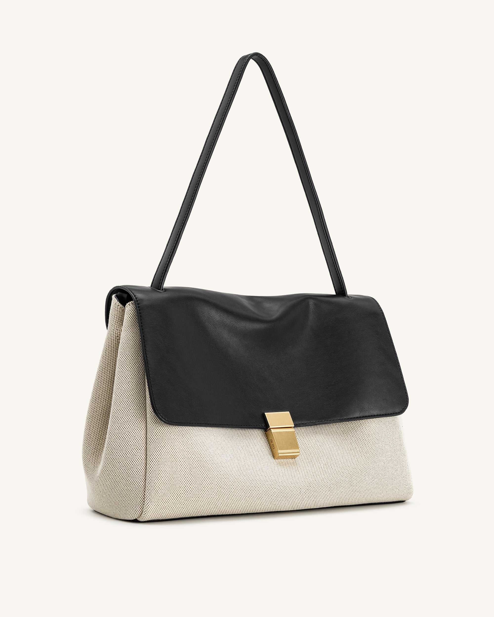 Hilary Shoulder Bag - Black Canvas - Image 2