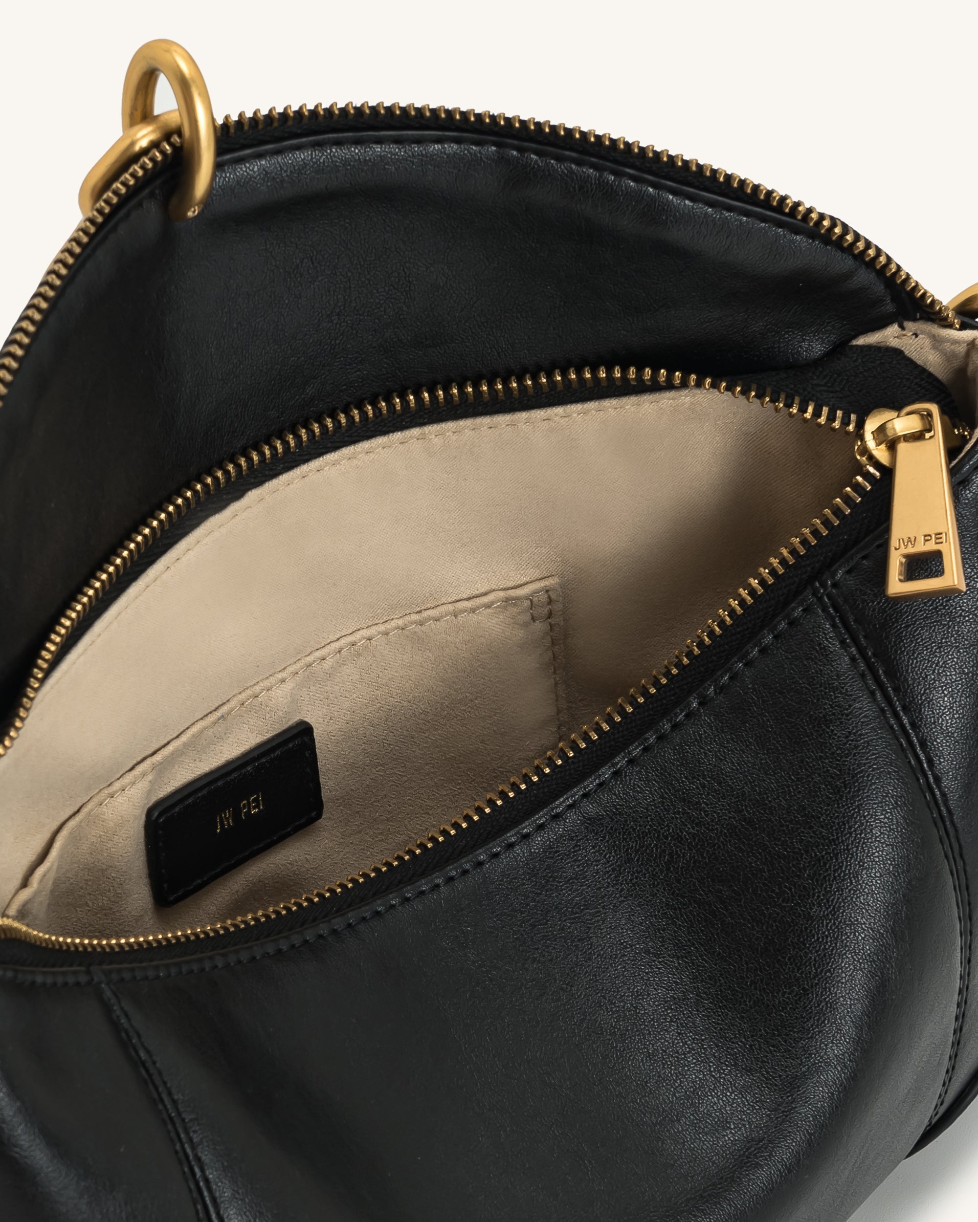 Jayla Metal Pendant Embellished Shoulder Bag - Black - Image 4