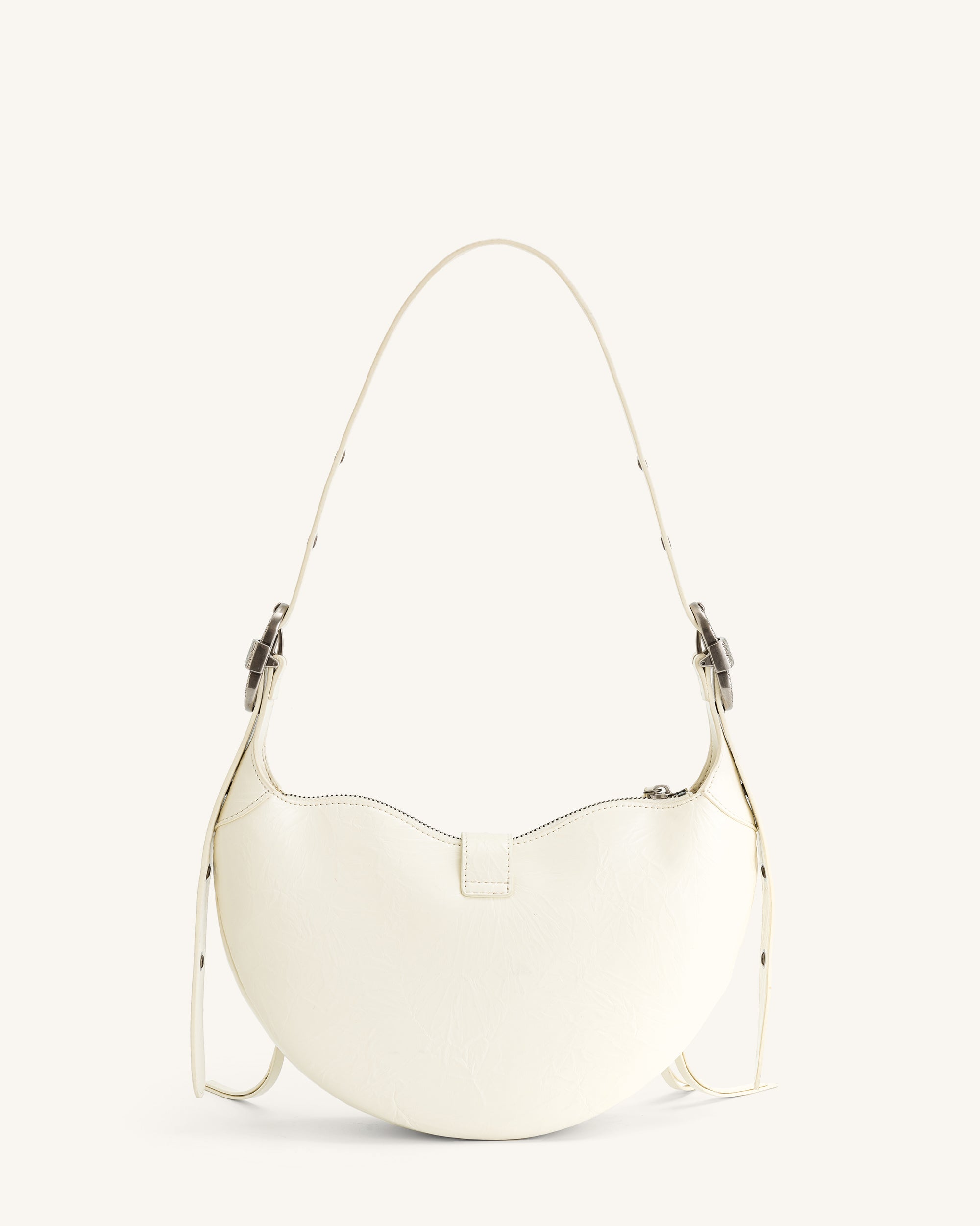 Tessa Crushed Shoulder Bag - White - Image 4