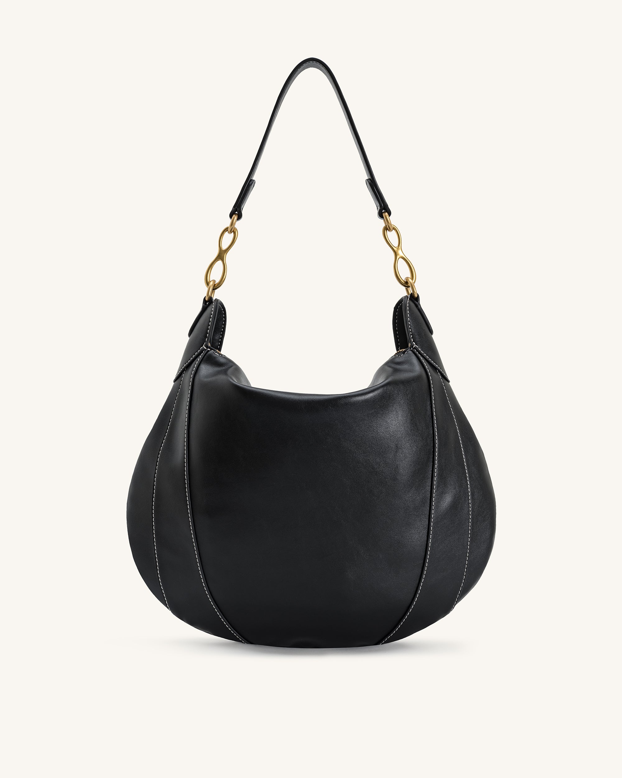 Daria Metal Pendant Embellished Shoulder Bag - Black - Image 4