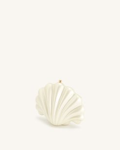 Alternative view of Maisie Shell Clutch - Ivory