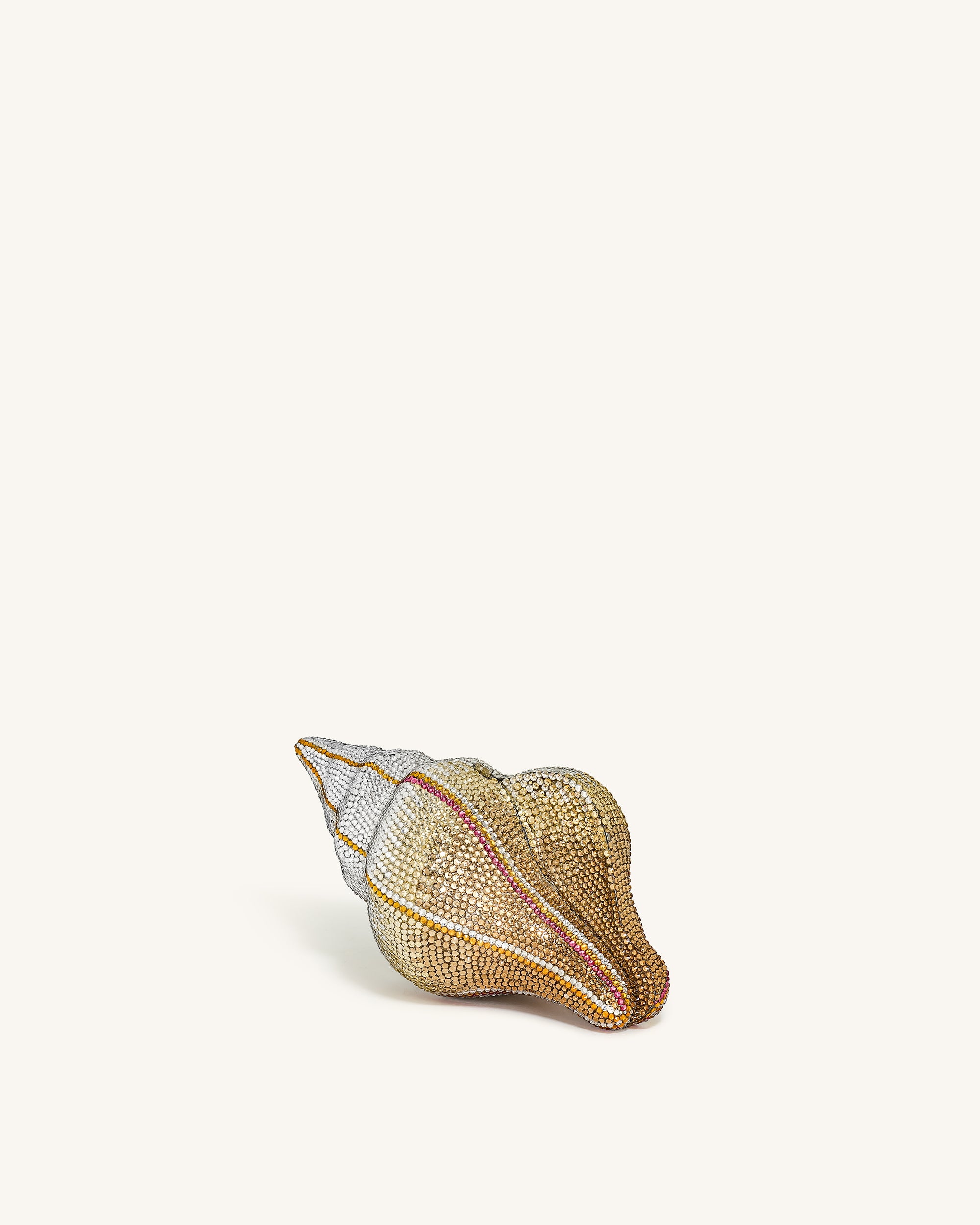 Conch Shape Faux Crystal Clutch - Gold - Image 2