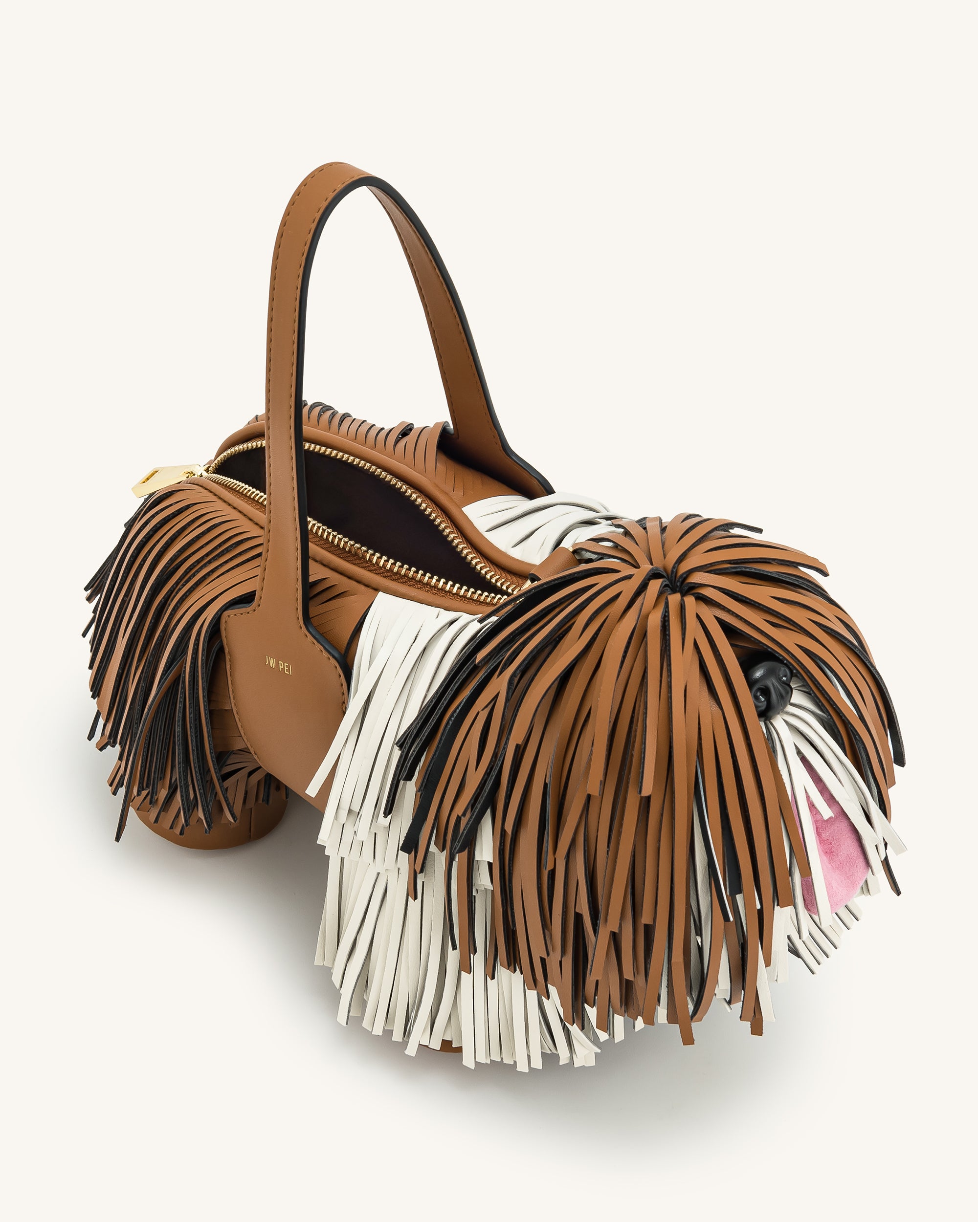 Nita Puppy Shape Handbag - Brown - Image 4
