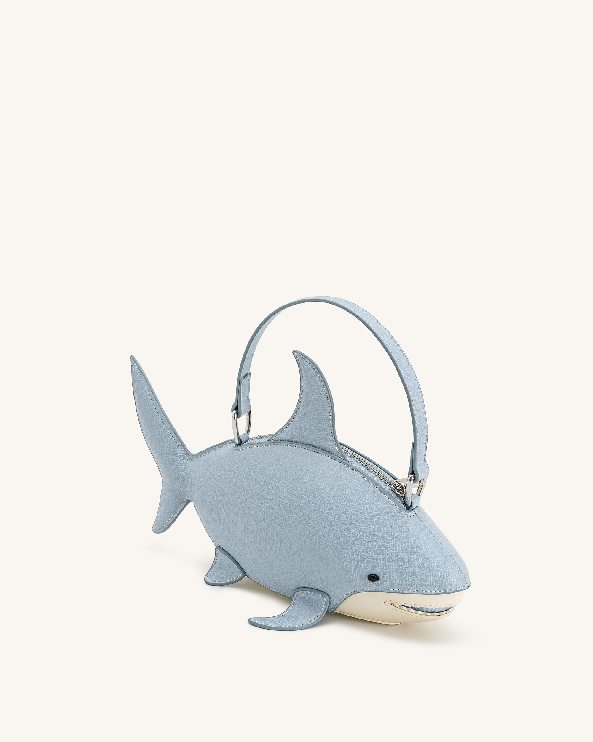 Nerys Shark Look Top Handle Bag - Light Blue - Image 2