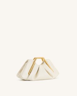 Alternative view of Lila Metal Frame Clutch - Ivory