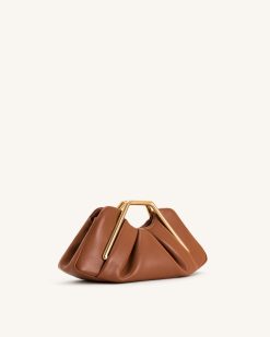 Alternative view of Lila Metal Frame Clutch - Brown