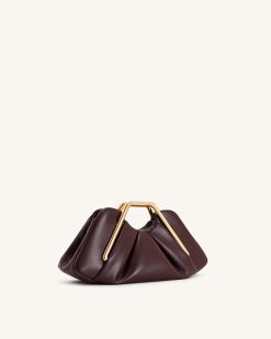 Alternative view of Lila Metal Frame Clutch - Burgundy