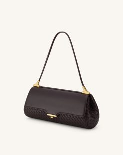 Alternative view of Eloise Woven Shoulder Bag - Dark Brown