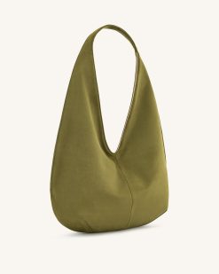 Alternative view of Dara Faux Suede Hobo Bag - Dark Olive