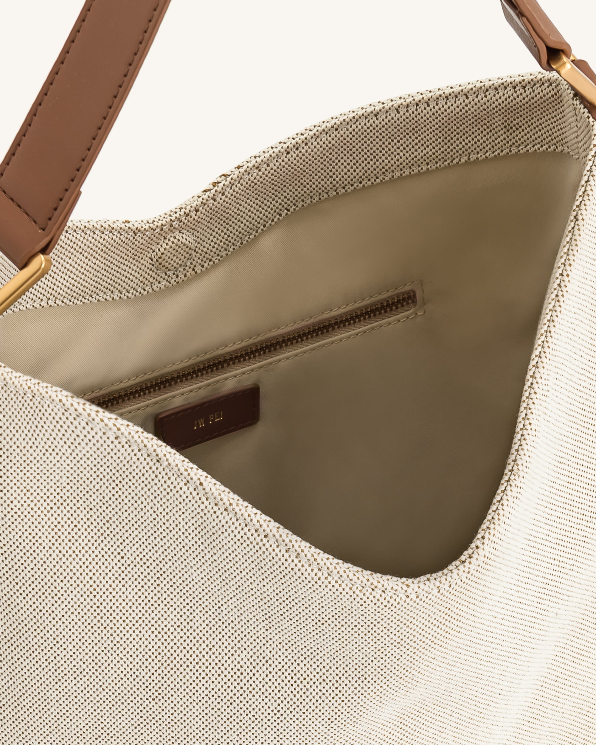Aria Shoulder Bag - Brown Canvas - Image 4