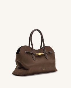 Alternative view of Adele Metal Rope Knot Tote Bag - Mocha Brown