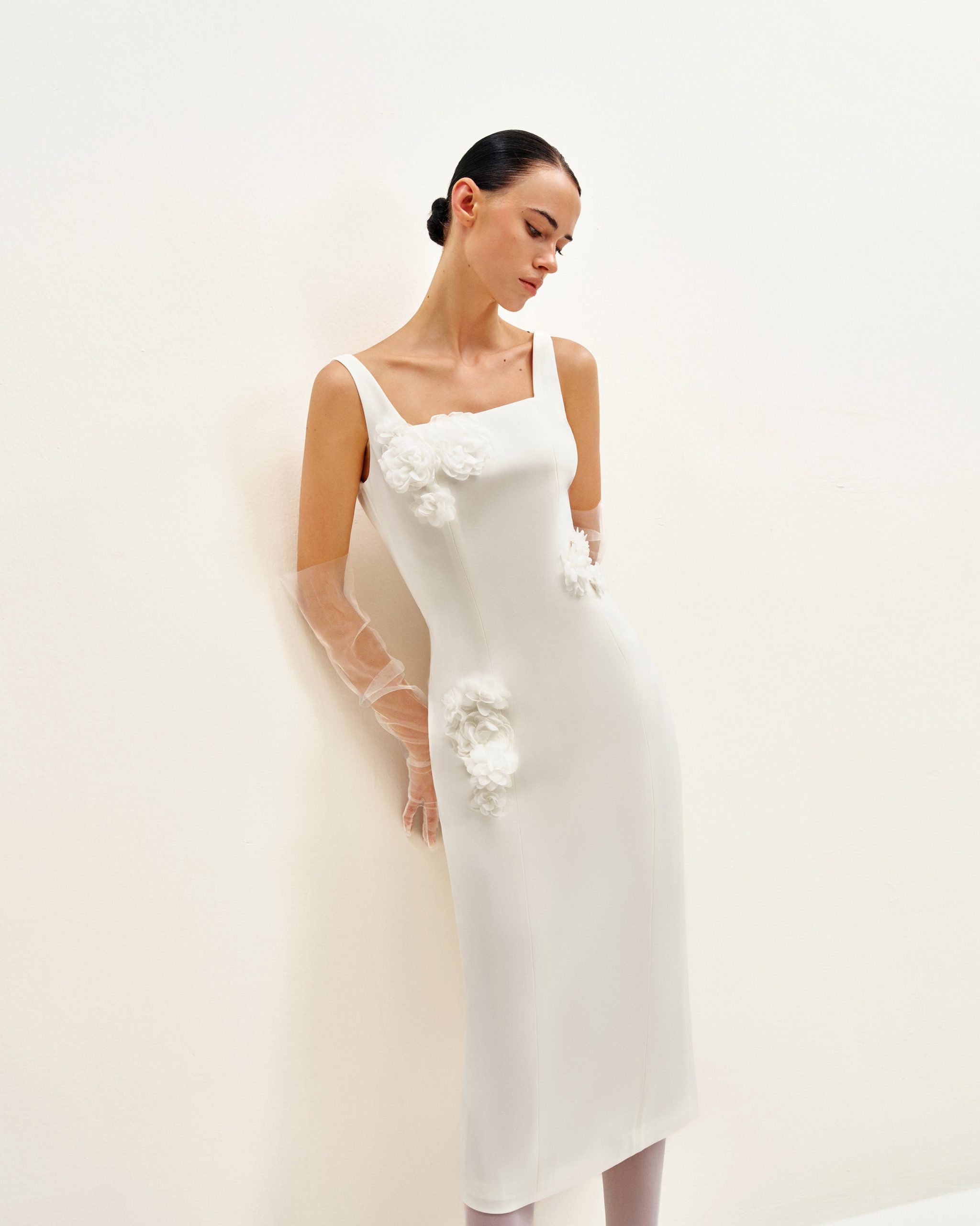 Garden Grace Sheath Dress - White - Image 2