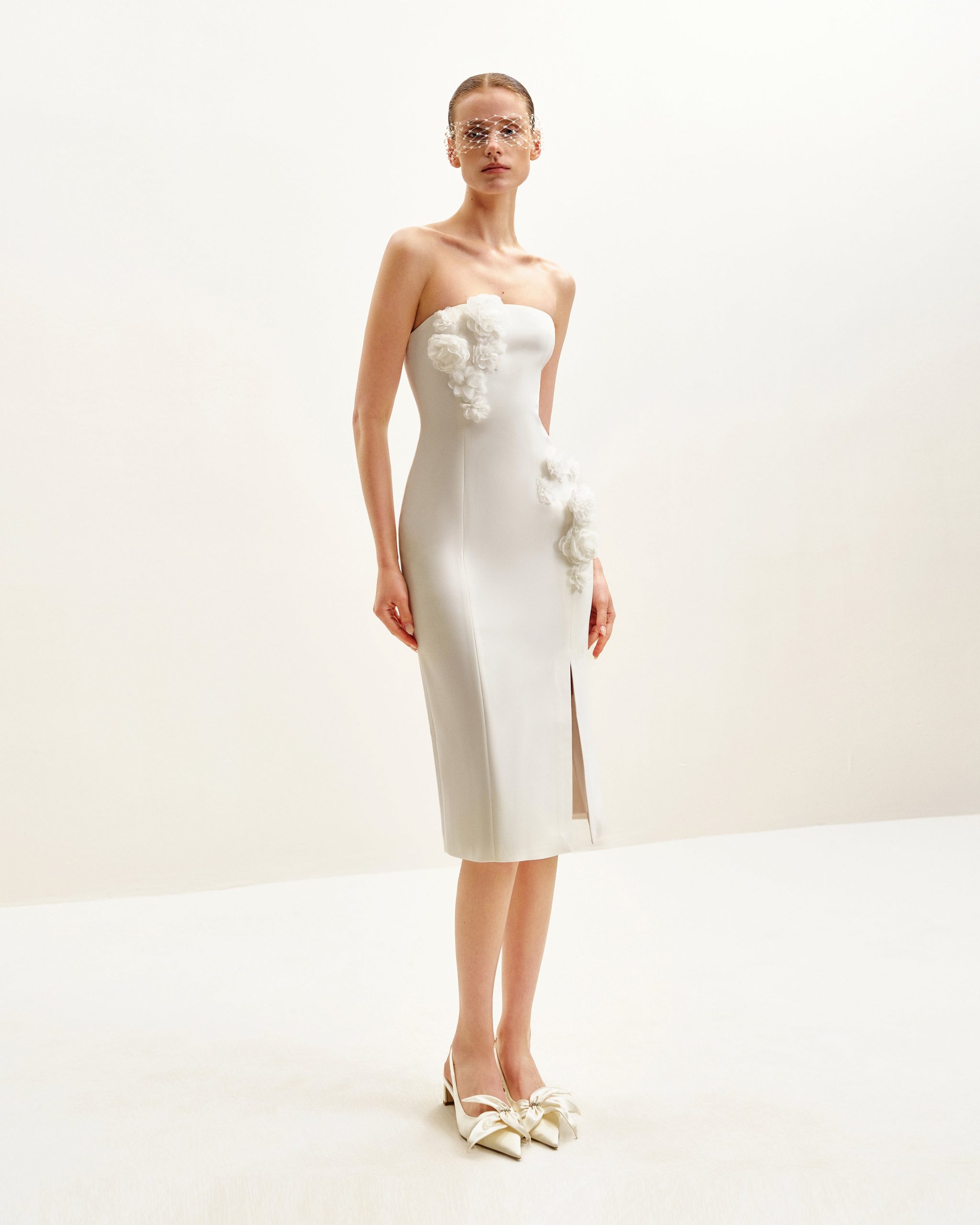 Petal Perfection Cocktail Dress - White - Image 2