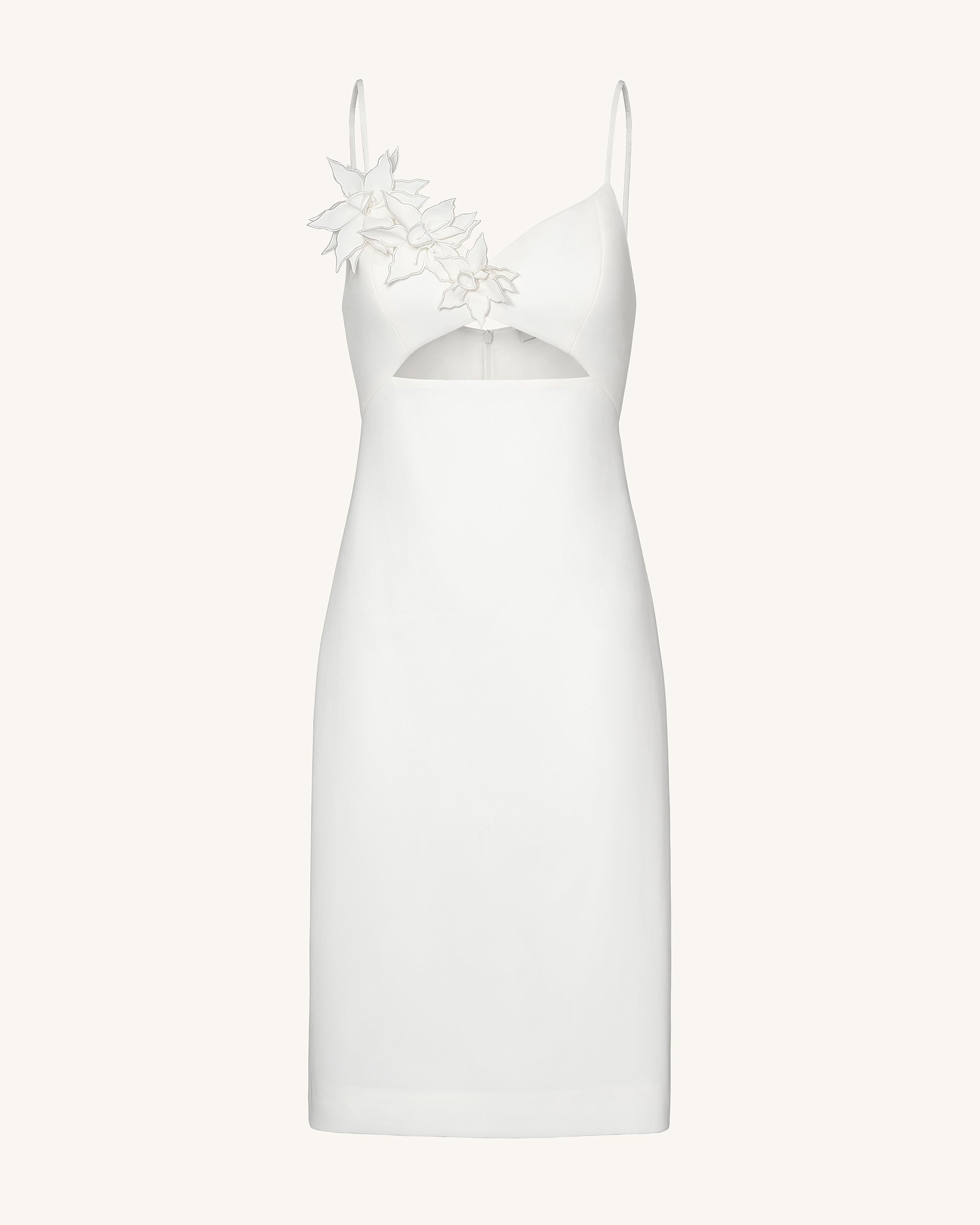Bloom-Cut Contour Dress - White - Image 3