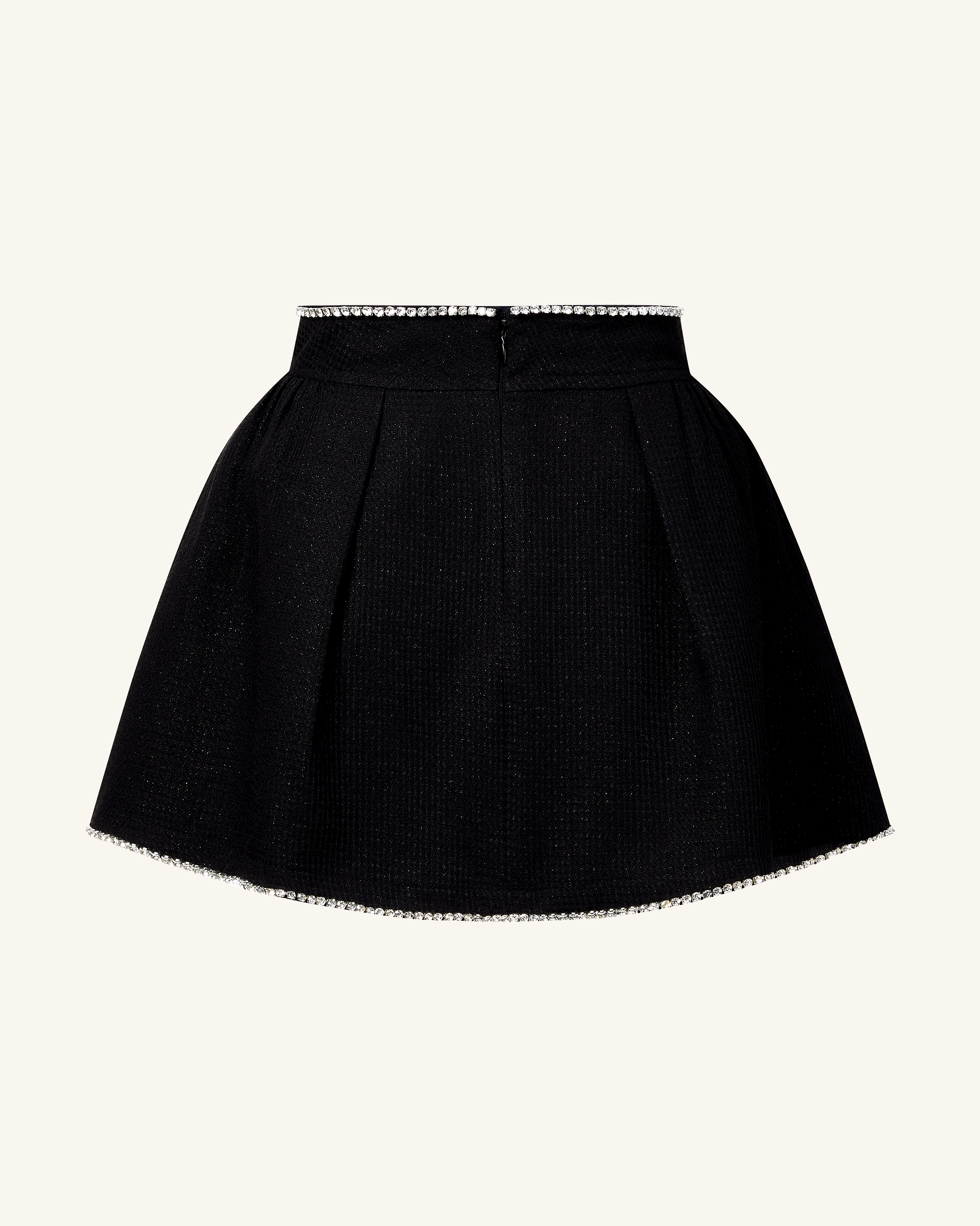 Pearl-Embellished Tweed Set - Black - Image 8