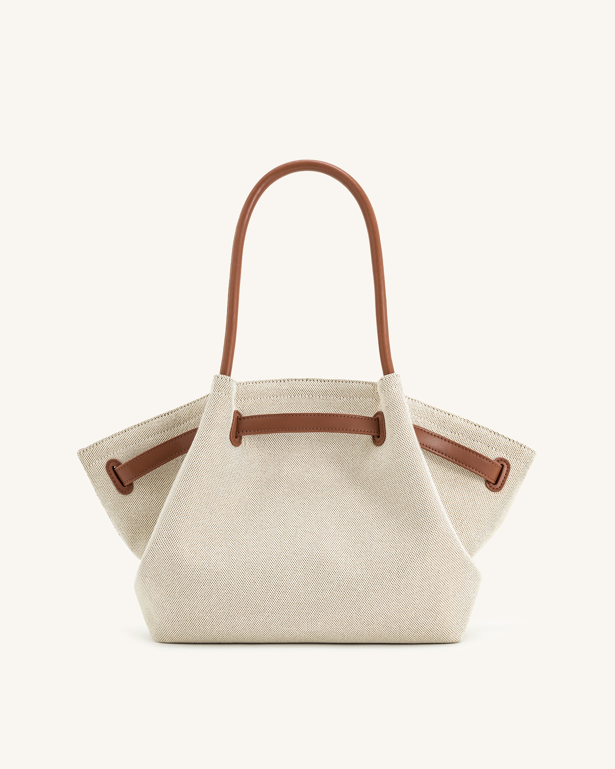 Hana Medium Tote Bag - Brown Canvas - Image 4