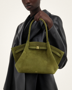 Alternative view of Hana Medium Faux Suede Tote Bag - Dark Olive