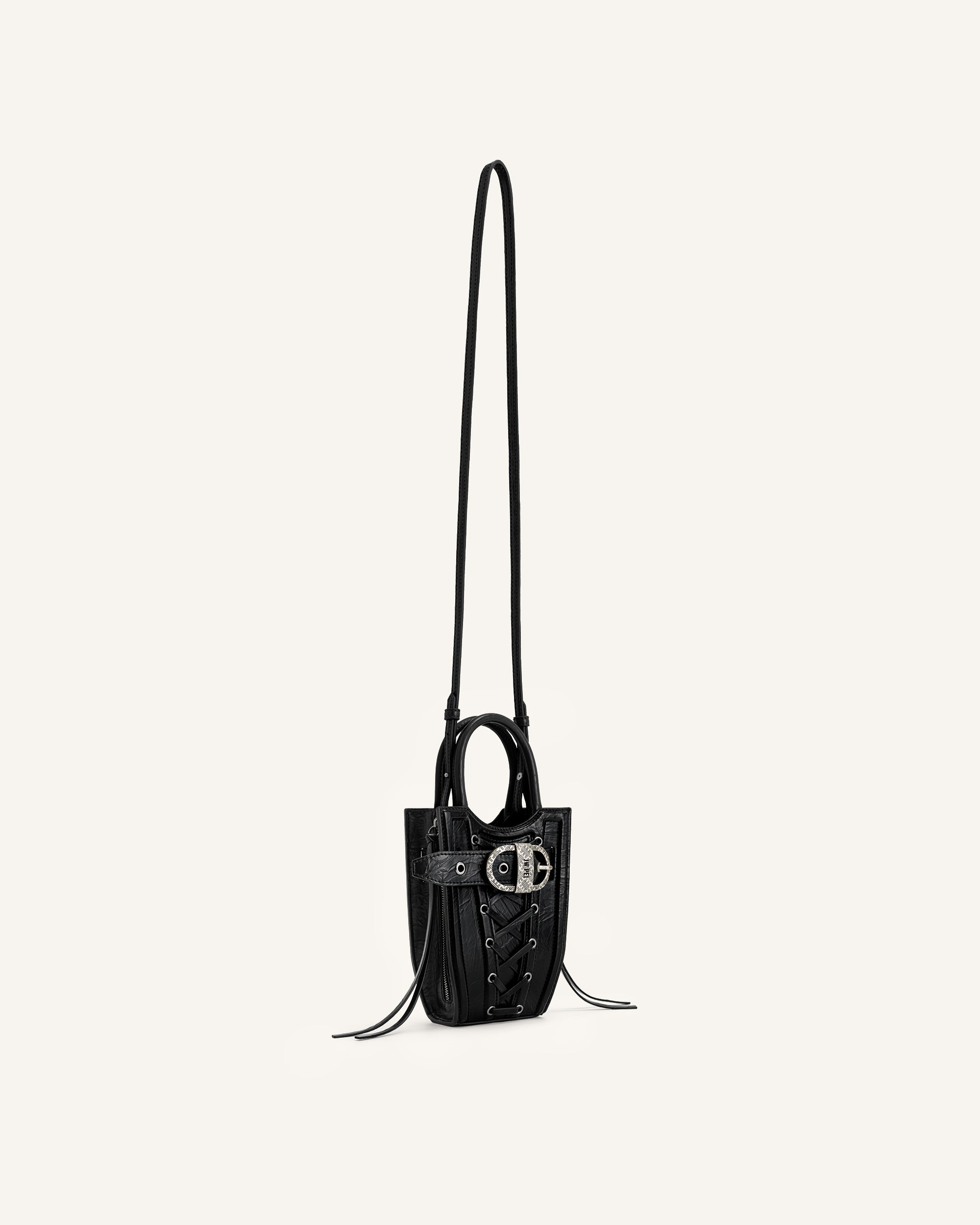 FEI Crushed Straps Phone Bag - Black - Image 3