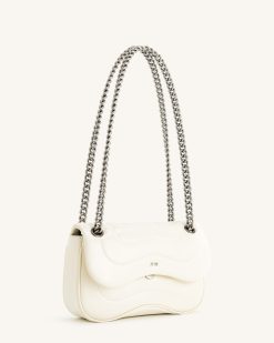 Alternative view of Tina Quilted Chain Crossbody - Ivory