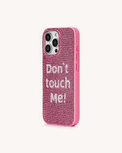 Alternative view of Don't Touch Me! Phone Case - Multicolor Pink
