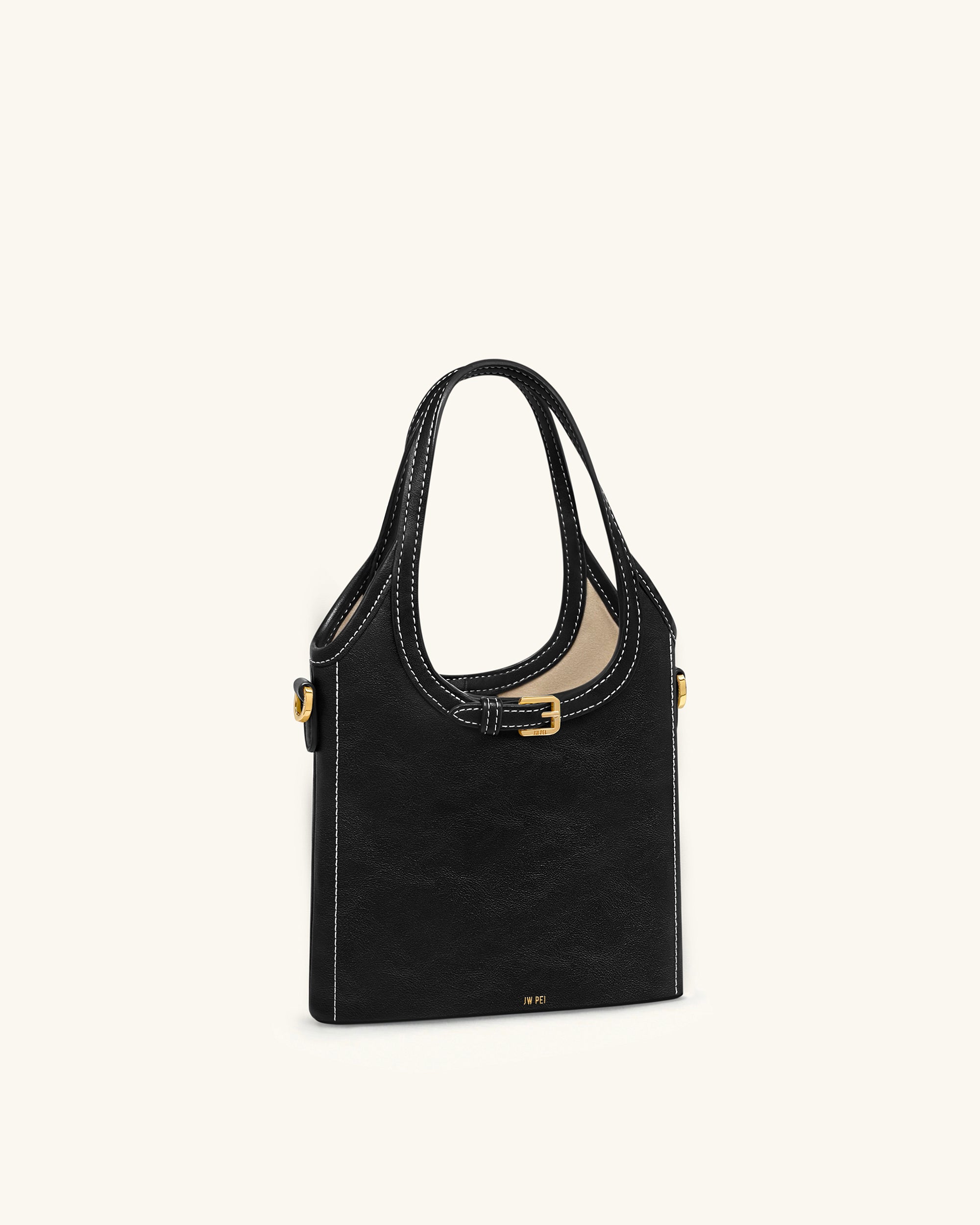 Brooke Mini Belted Embellished Top Handle Bag - Black - Image 2