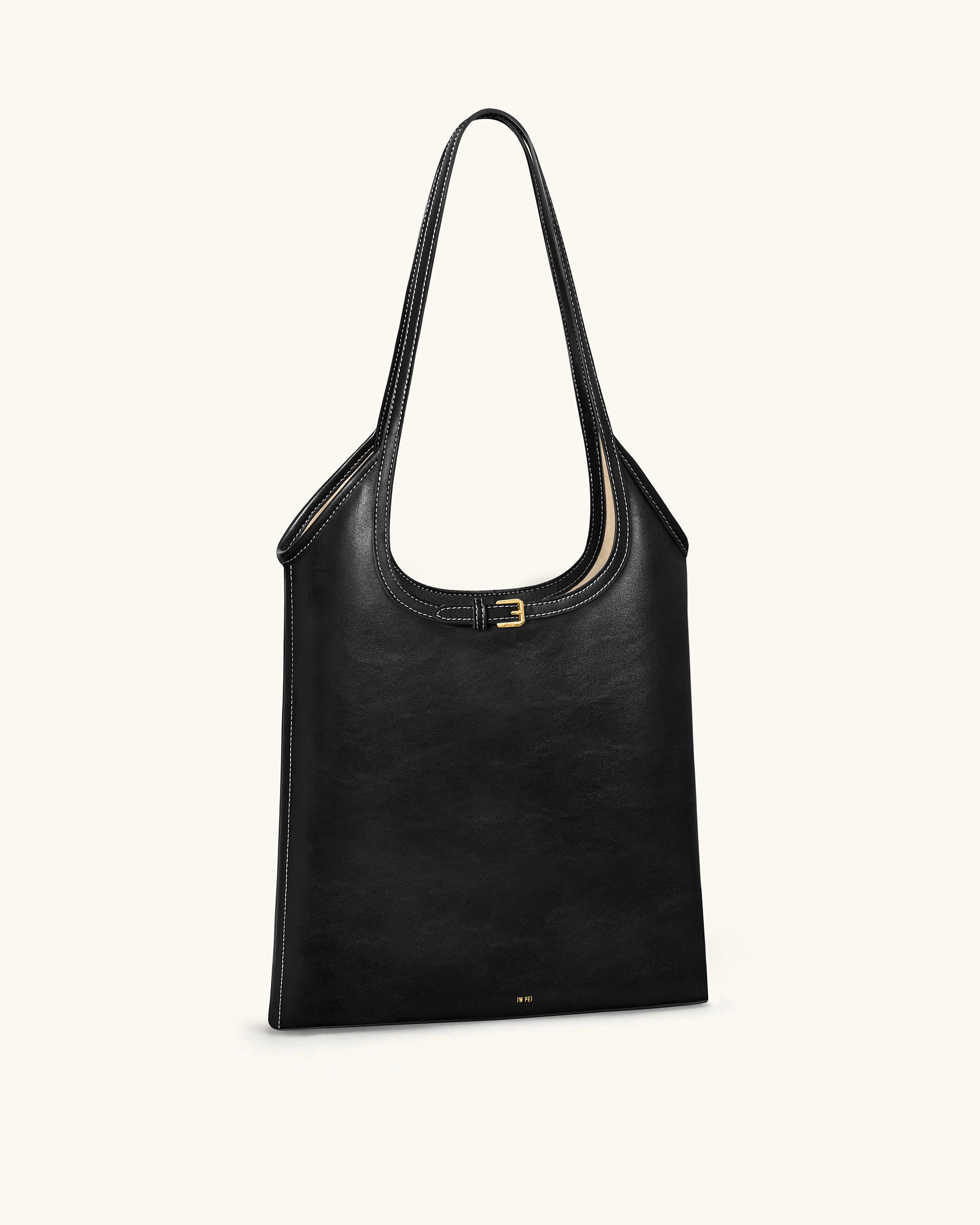Brooke Belted Embellished Shoulder Tote Bag - Black - Image 2