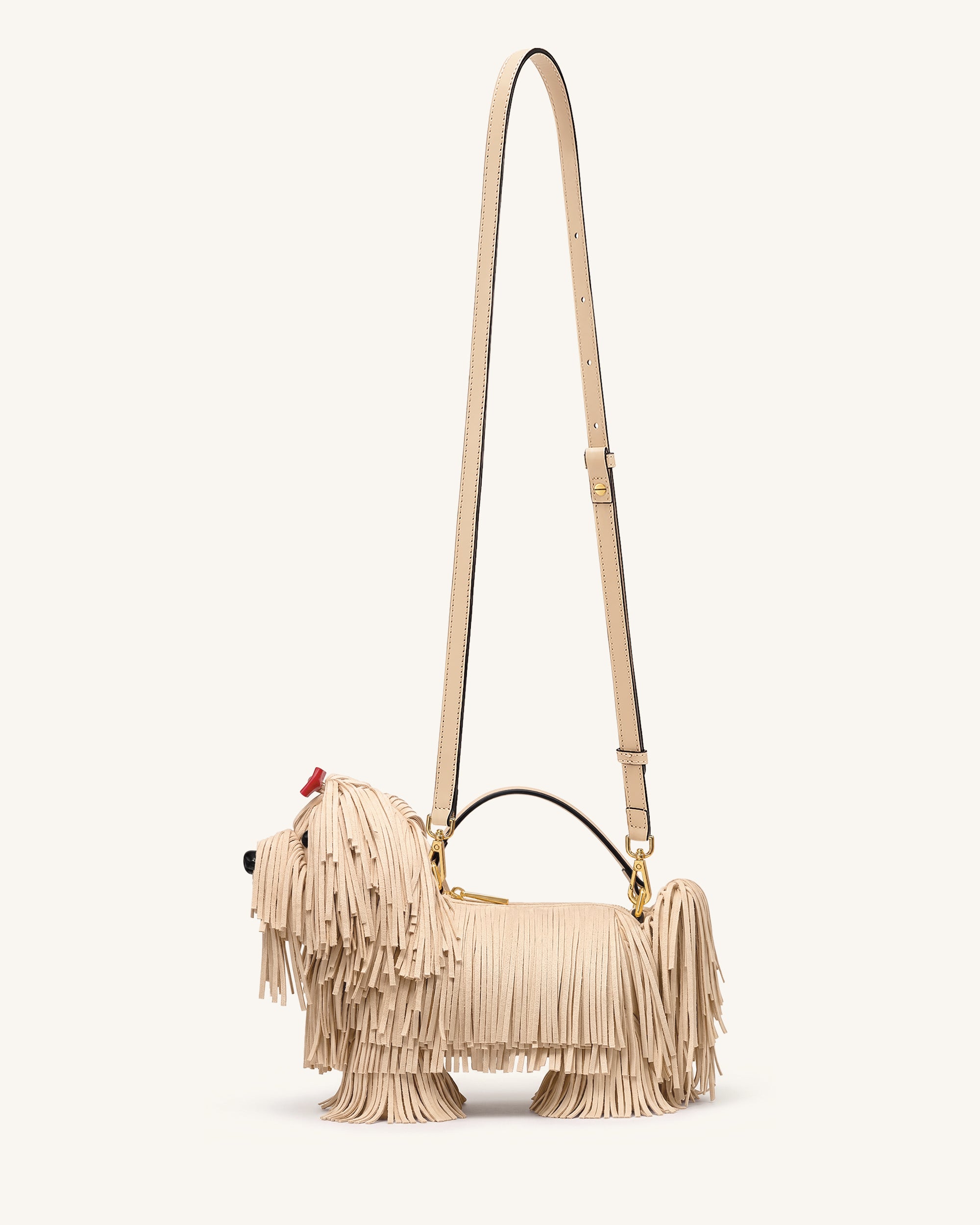 Coco Shaggy Dog Shaped Handle Bag - Apricot - Image 2