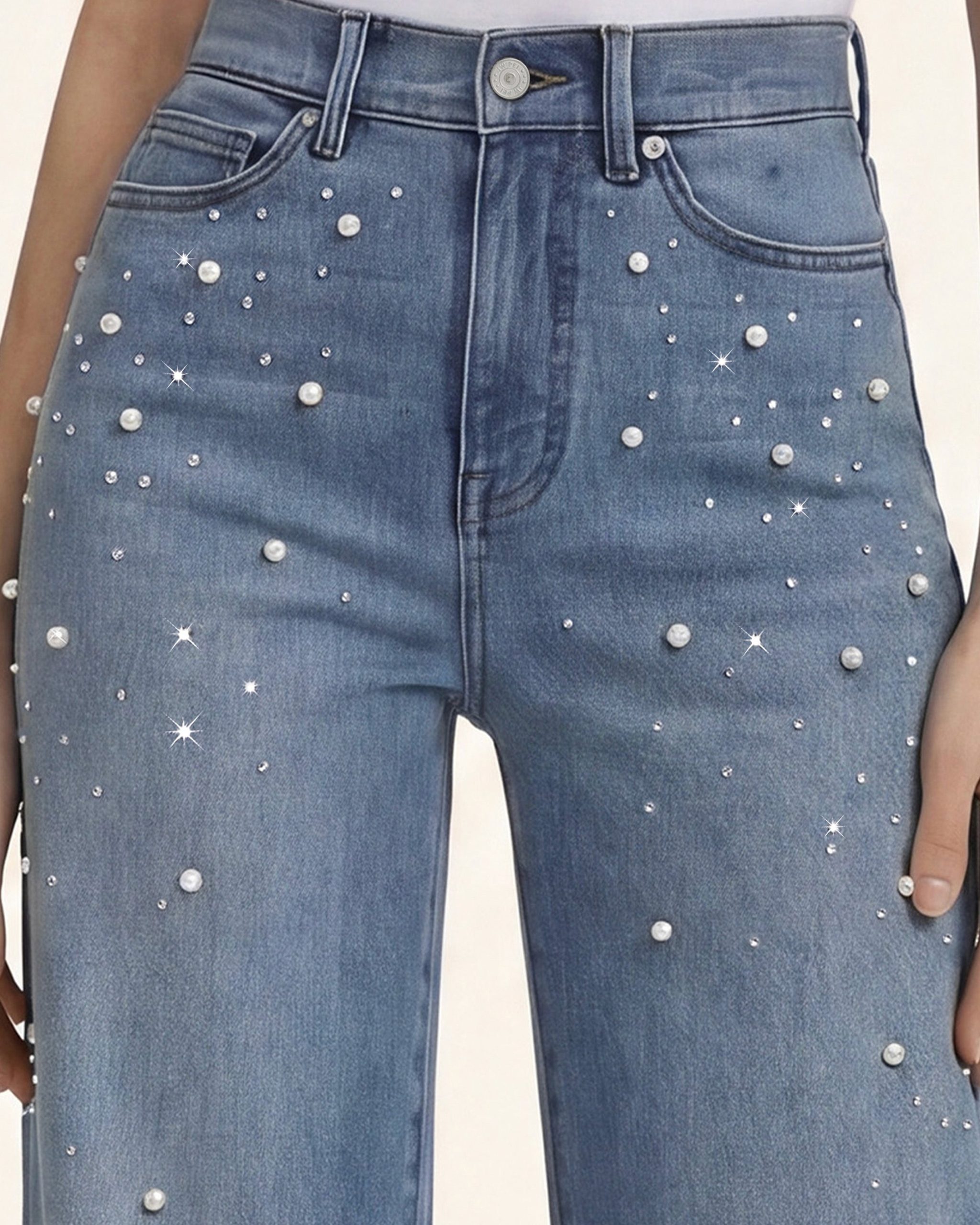 The Mermaid Shimmer Pearl Jeans - Dancing in The Moonlight - Image 3