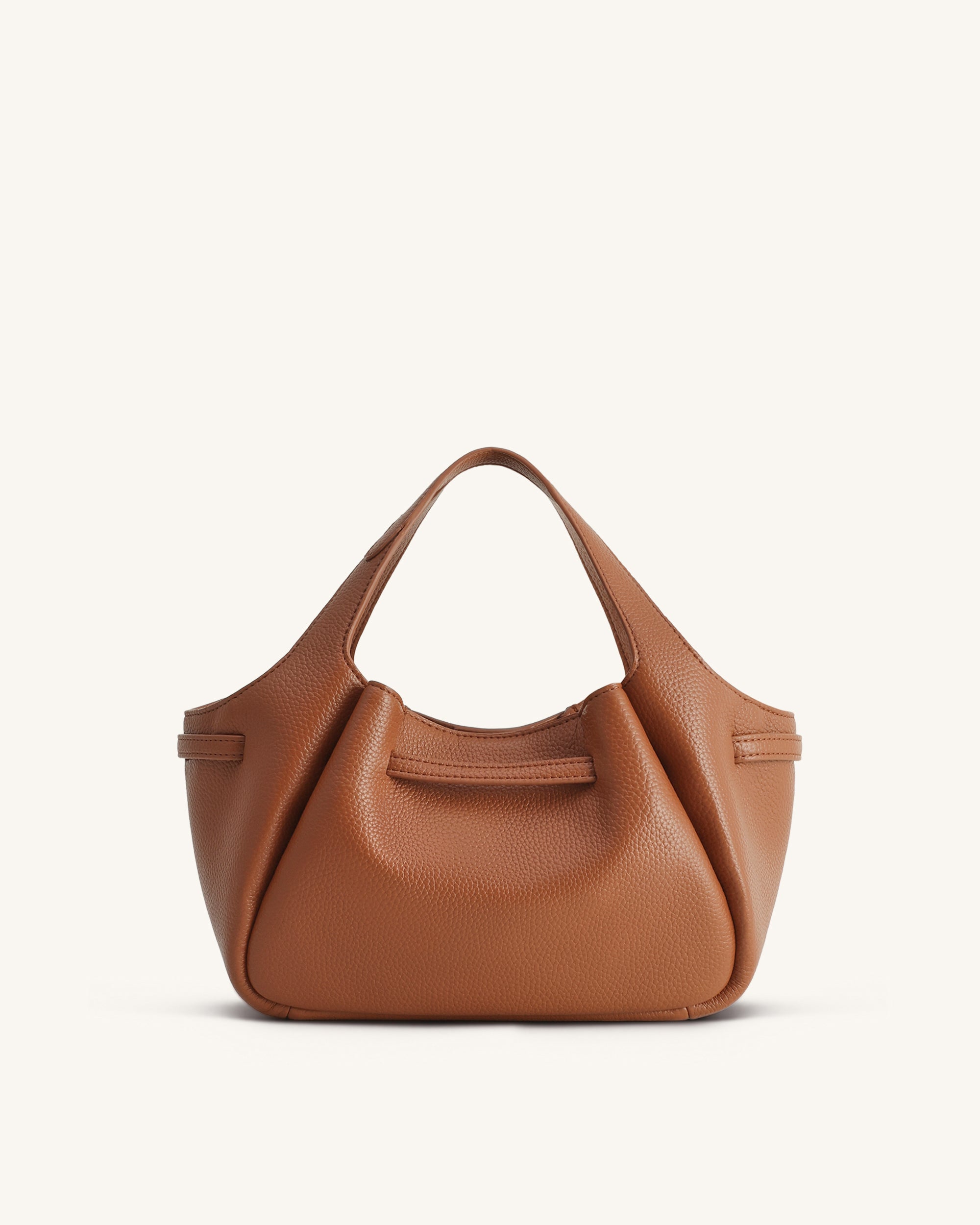 Mabel Soft Bow Tote Bag - Caramel Brown - Image 3